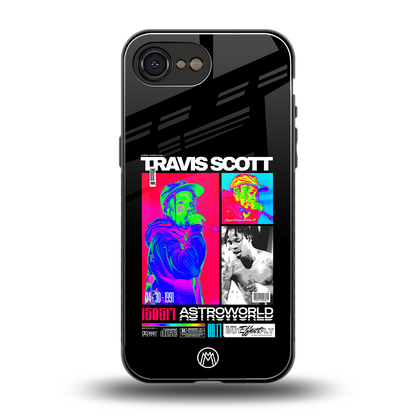 travis scott astroworld back phone cover | glass case for iphone 16e