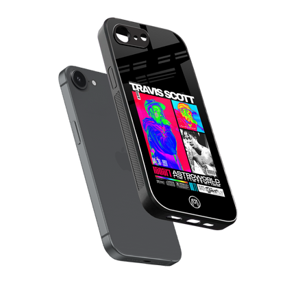 travis scott astroworld back phone cover | glass case for iphone 16e