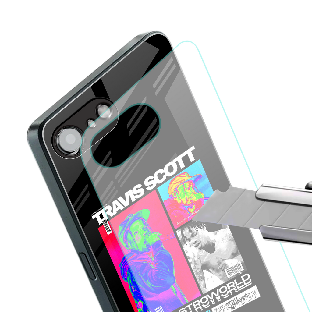 travis scott astroworld back phone cover | glass case for iphone 16e