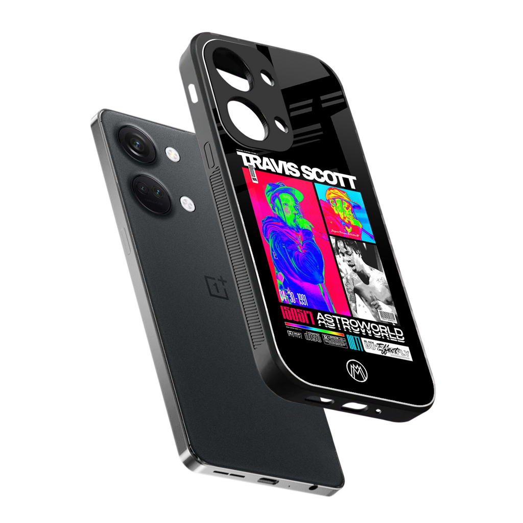 travis scott astroworld back phone cover | glass case for oneplus nord 3