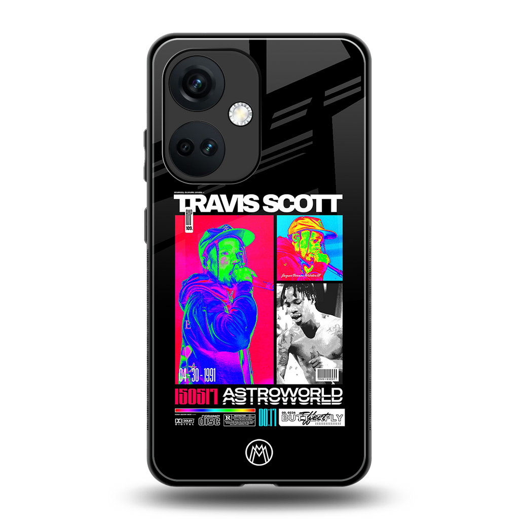 travis scott astroworld back phone cover | glass case for oneplus nord ce 3