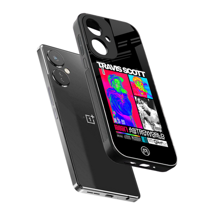 travis scott astroworld back phone cover | glass case for oneplus nord ce 3