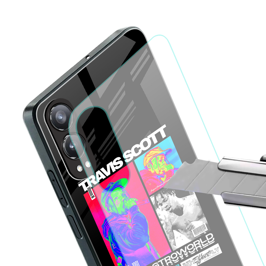 travis scott astroworld back phone cover | glass case for oneplus nord ce 4 lite