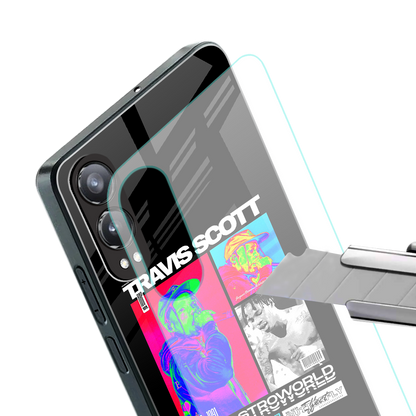 travis scott astroworld back phone cover | glass case for oneplus nord ce 4 lite