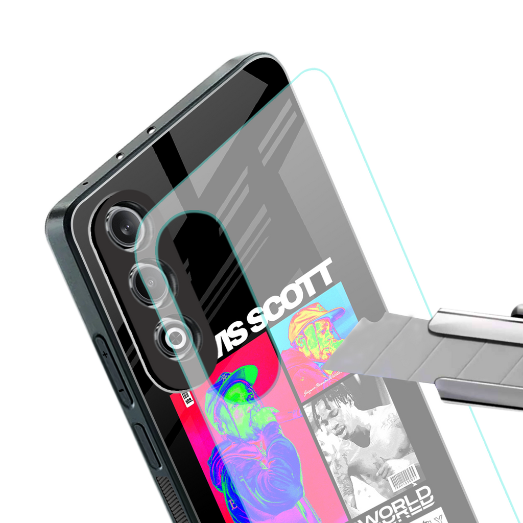 travis scott astroworld back phone cover | glass case for oneplus nord ce 4