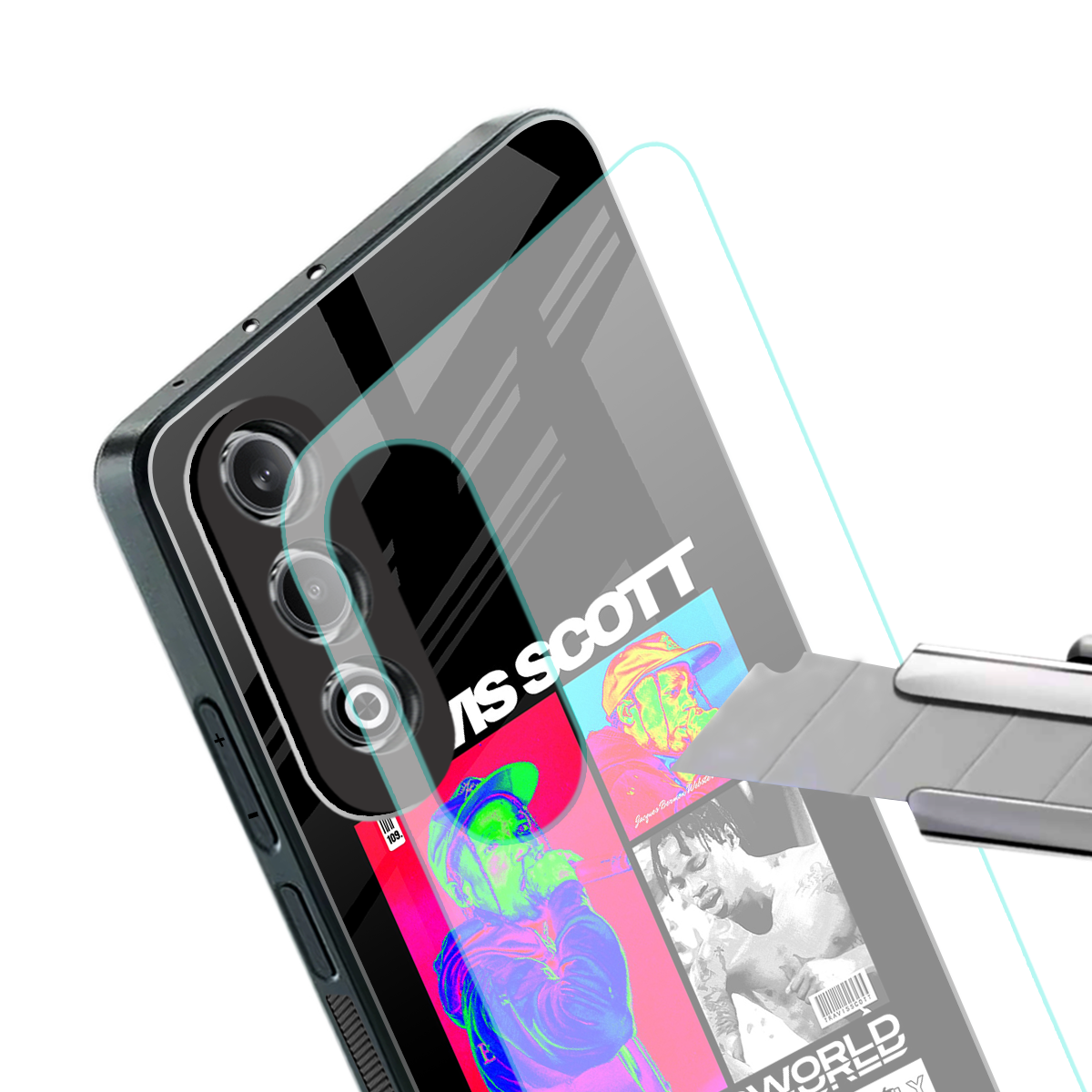 travis scott astroworld back phone cover | glass case for oneplus nord ce 4