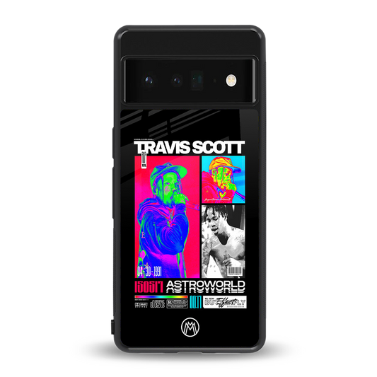 travis scott astroworld back phone cover | glass case for google pixel 6 pro