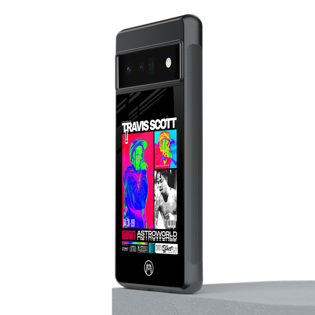 travis scott astroworld back phone cover | glass case for google pixel 6 pro
