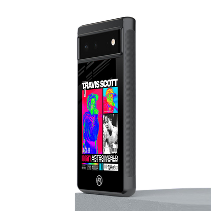 travis scott astroworld back phone cover | glass case for google pixel 6