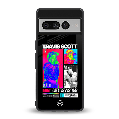 travis scott astroworld back phone cover | glass case for google pixel 7 pro