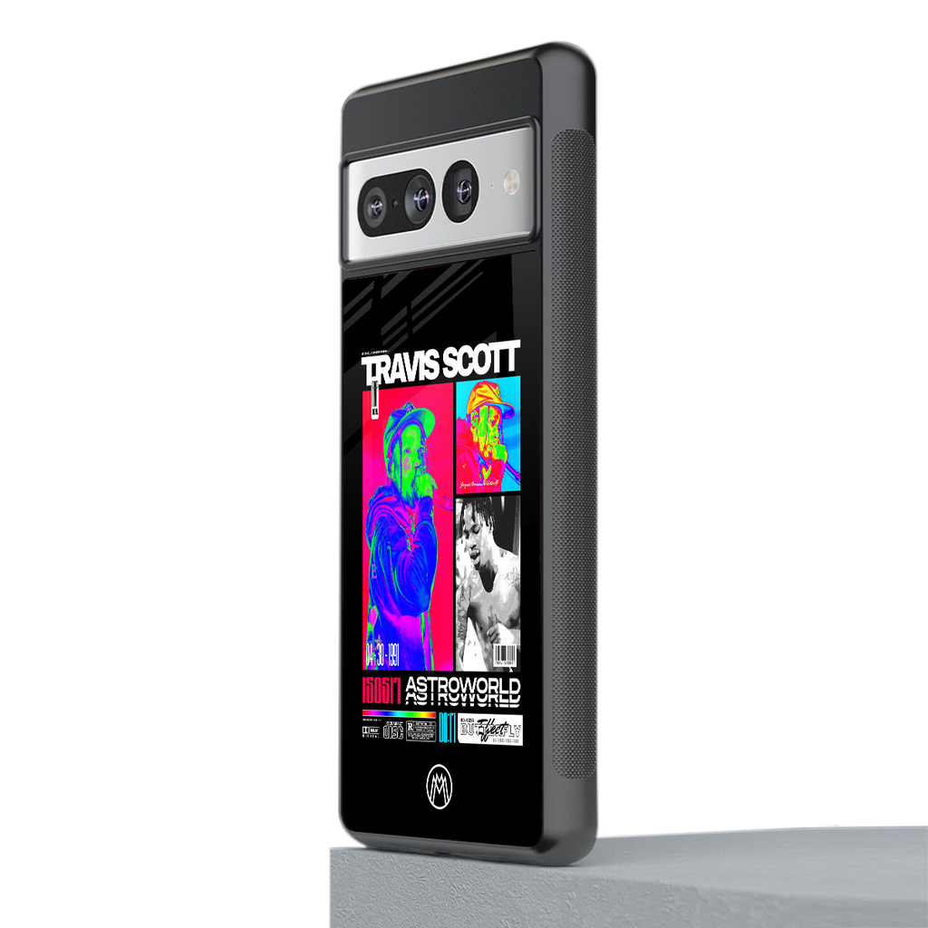 travis scott astroworld back phone cover | glass case for google pixel 7 pro