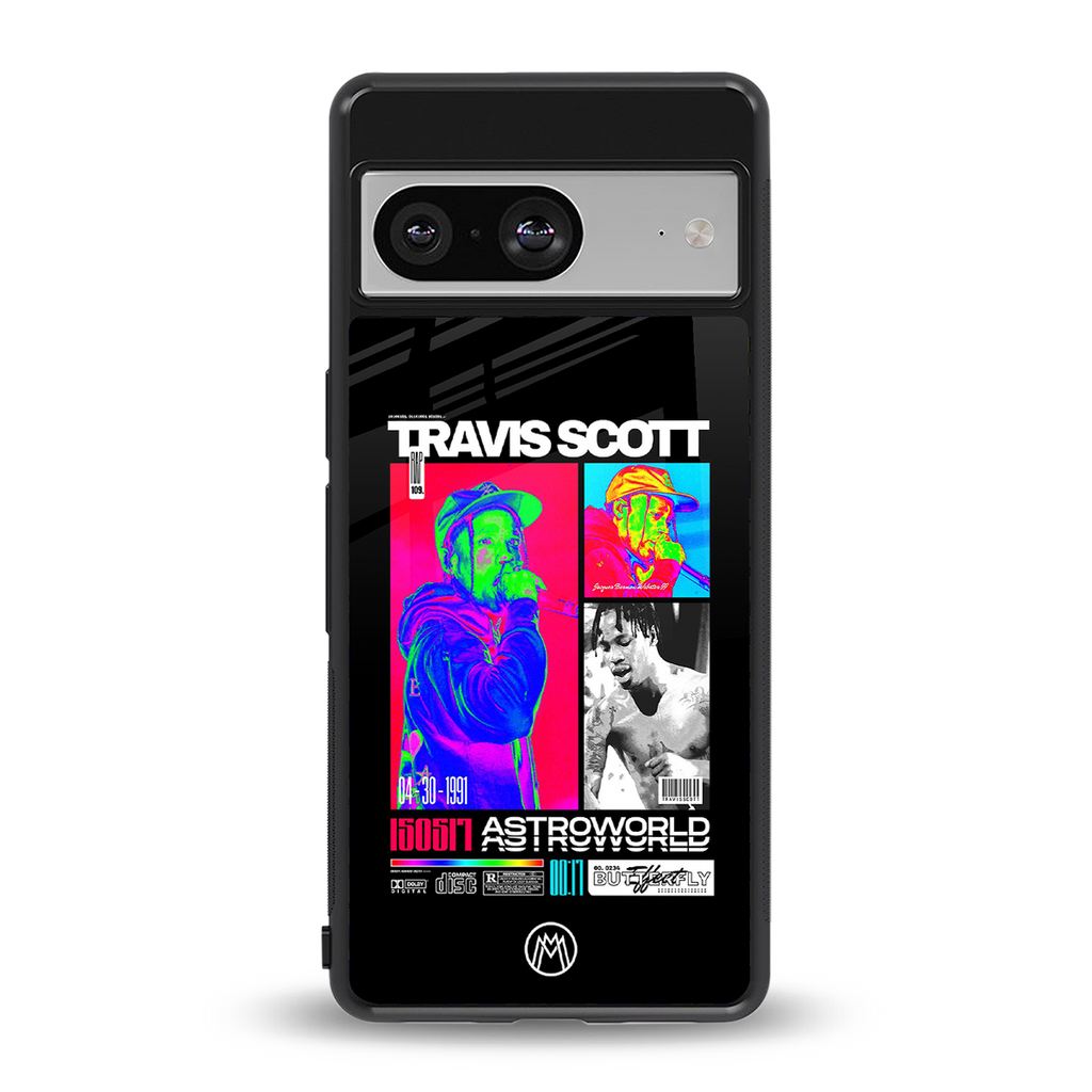 travis scott astroworld back phone cover | glass case for Google Pixel 8