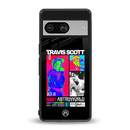 travis scott astroworld back phone cover | glass case for Google Pixel 8