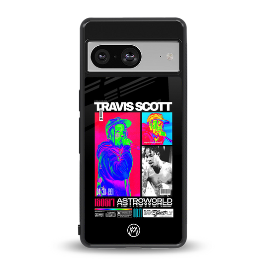 travis scott astroworld back phone cover | glass case for Google Pixel 8