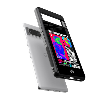 travis scott astroworld back phone cover | glass case for Google Pixel 8