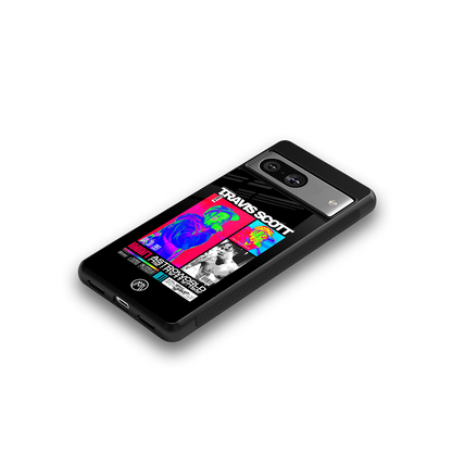 travis scott astroworld back phone cover | glass case for Google Pixel 8