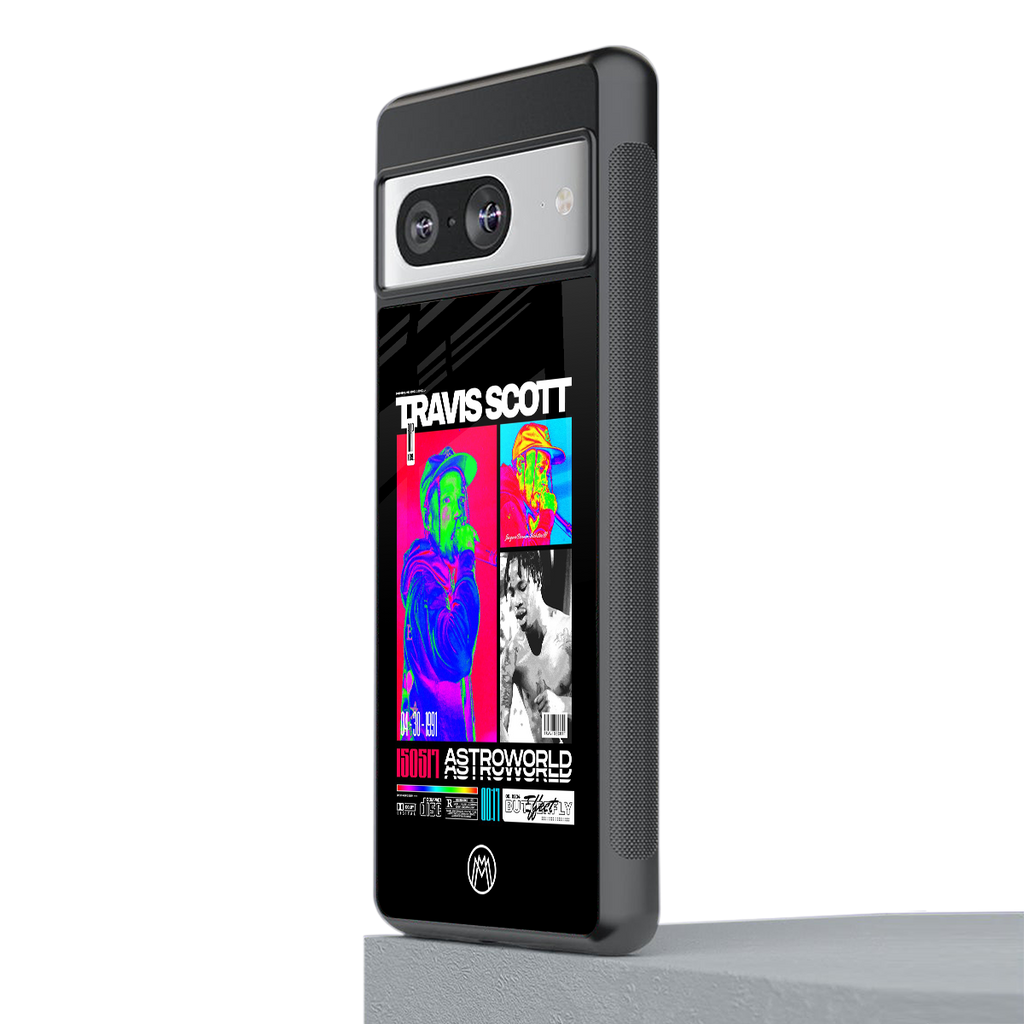 travis scott astroworld back phone cover | glass case for Google Pixel 8