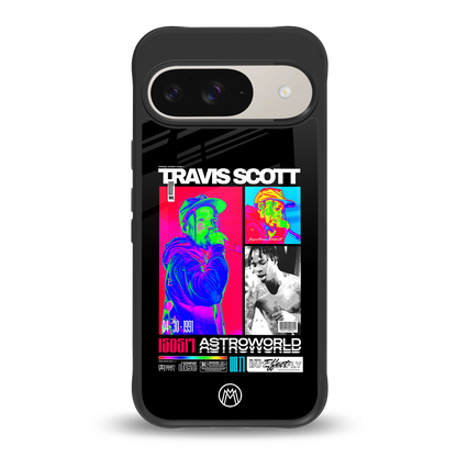 travis scott astroworld back phone cover | glass case for google pixel 9