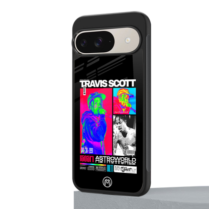 travis scott astroworld back phone cover | glass case for google pixel 9