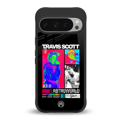 travis scott astroworld back phone cover | glass case for google pixel 9 pro xl