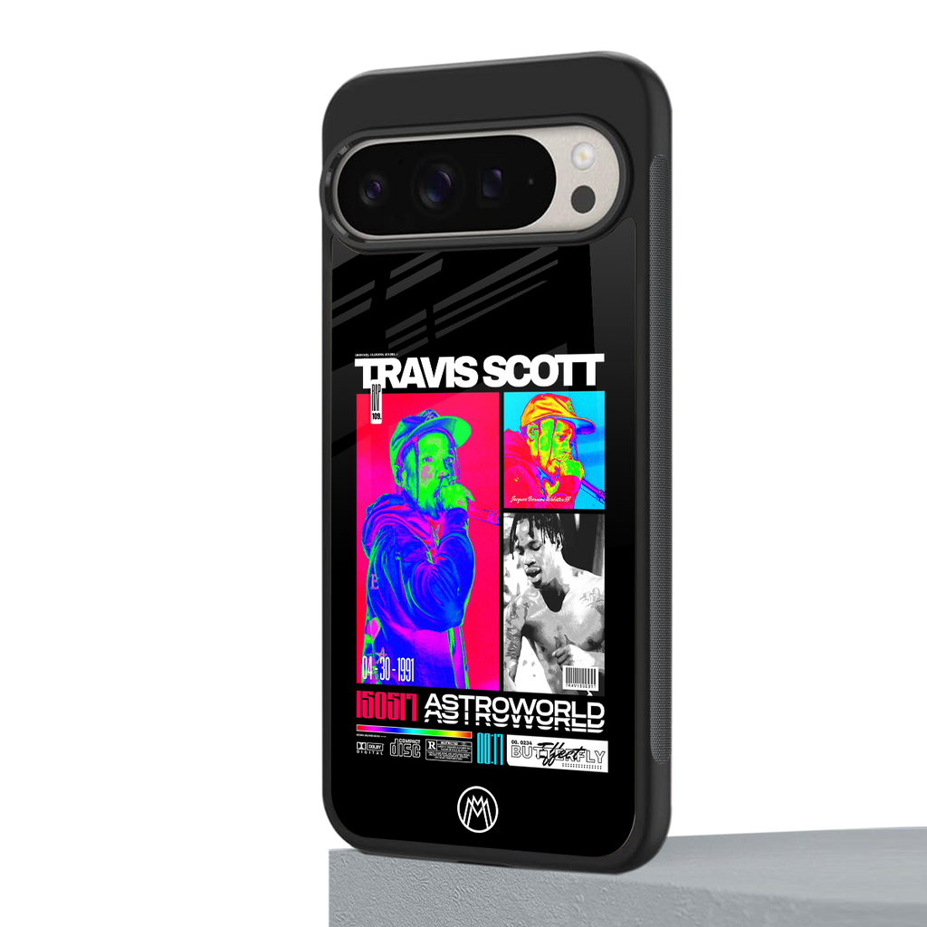 travis scott astroworld back phone cover | glass case for google pixel 9 pro