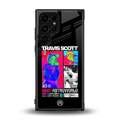 travis scott astroworld back phone cover | glass case for samsung galaxy s23 ultra