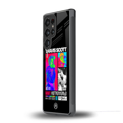 travis scott astroworld back phone cover | glass case for samsung galaxy s25 ultra