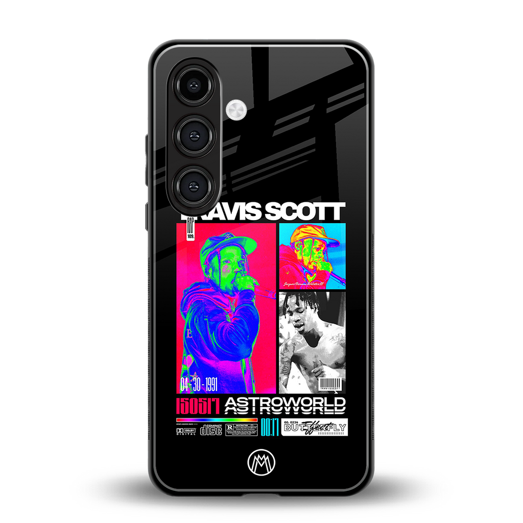 travis scott astroworld back phone cover | glass case for samsung galaxy s25