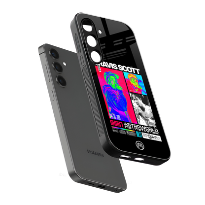 travis scott astroworld back phone cover | glass case for samsung galaxy s24 plus