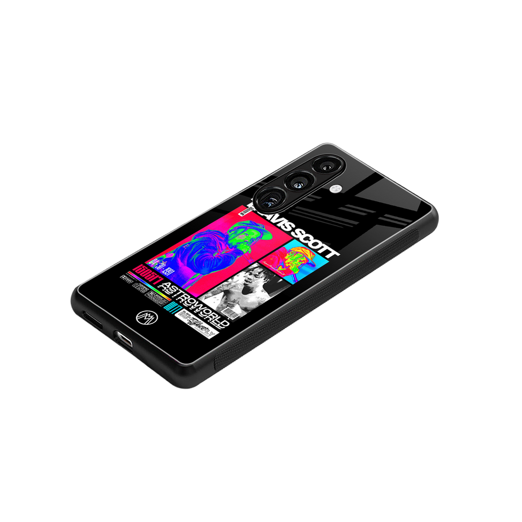 travis scott astroworld back phone cover | glass case for samsung galaxy s25 plus