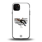travis scott back phone cover | glass case for iphone 15 plus