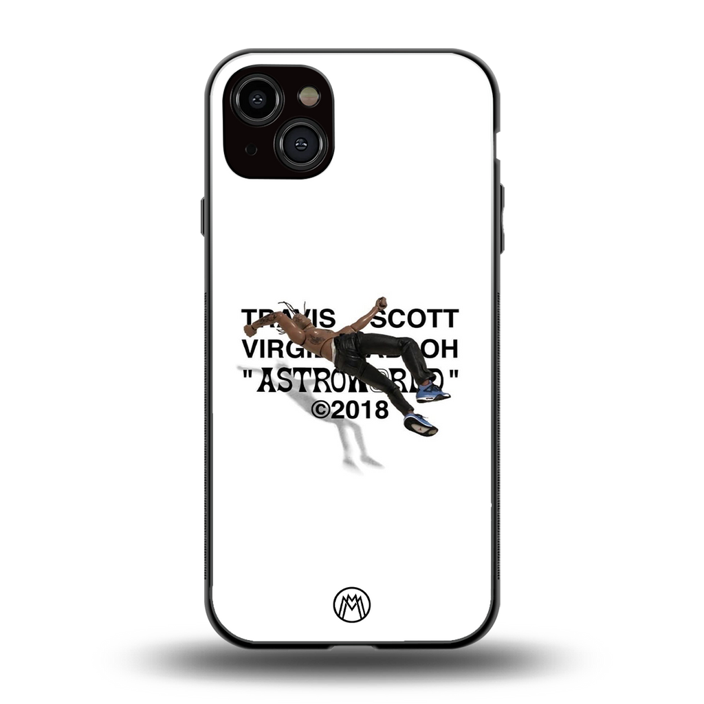 travis scott back phone cover | glass case for iphone 14 plus