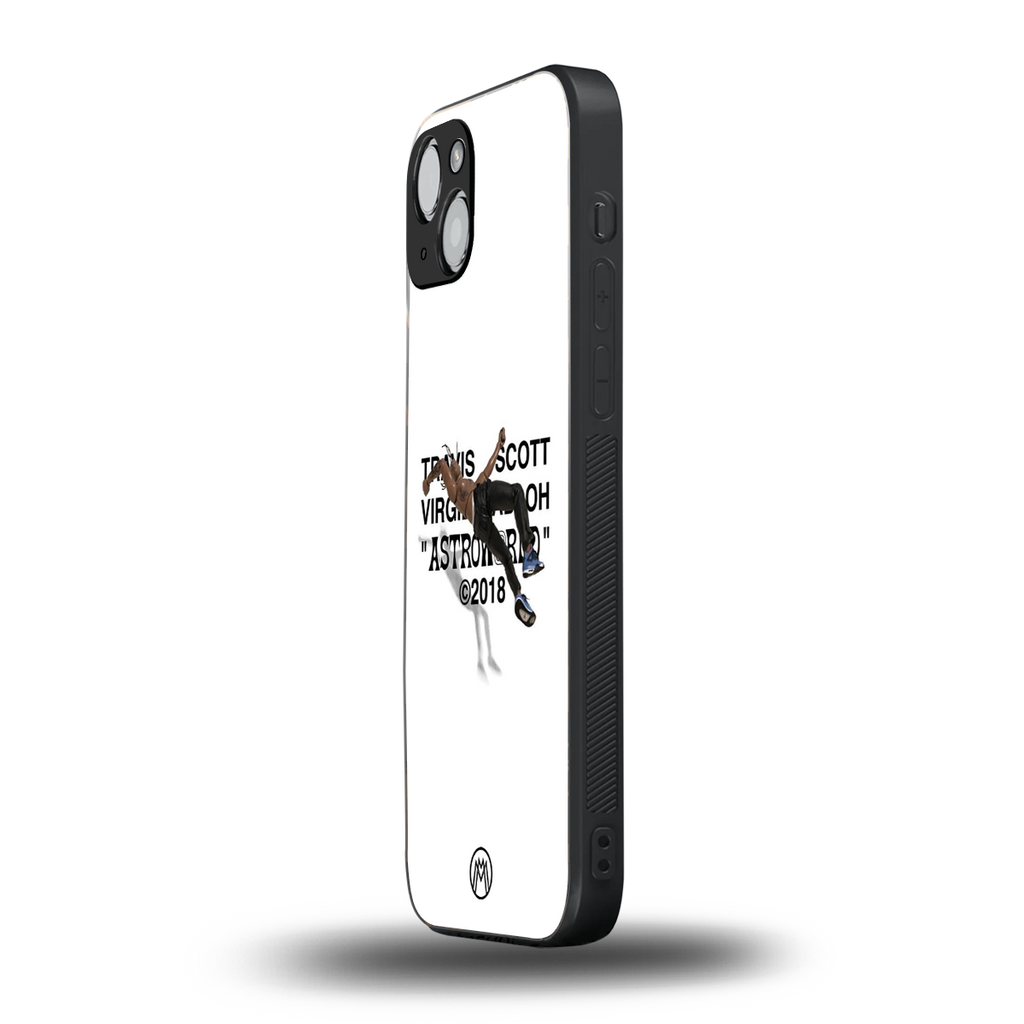 travis scott back phone cover | glass case for iphone 15 plus
