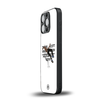 travis scott back phone cover | glass case for iphone 14 pro