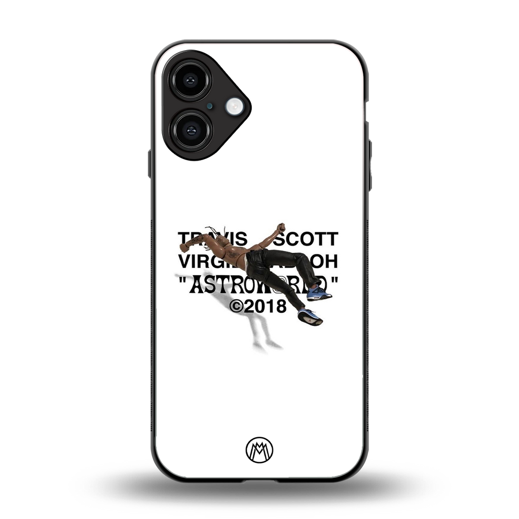 travis scott back phone cover | glass case for iphone 16 plus