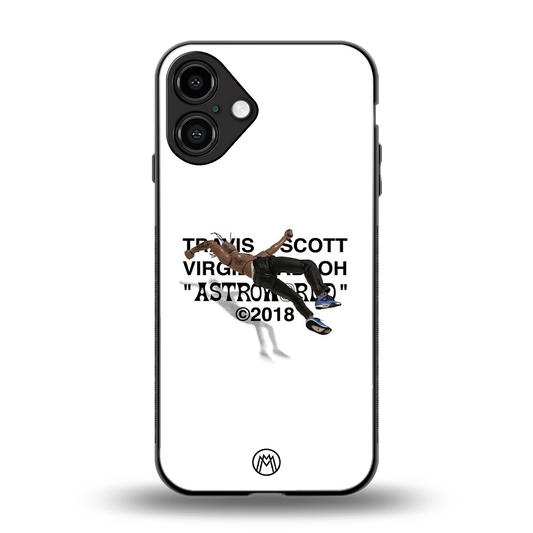 travis scott back phone cover | glass case for iphone 16 plus
