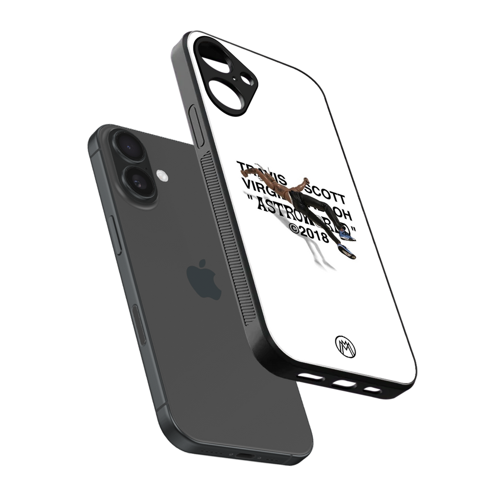 travis scott back phone cover | glass case for iphone 16 plus