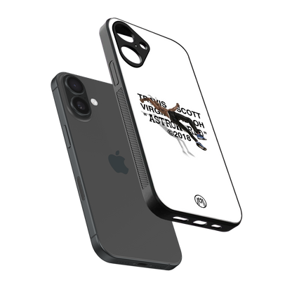 travis scott back phone cover | glass case for iphone 16 plus
