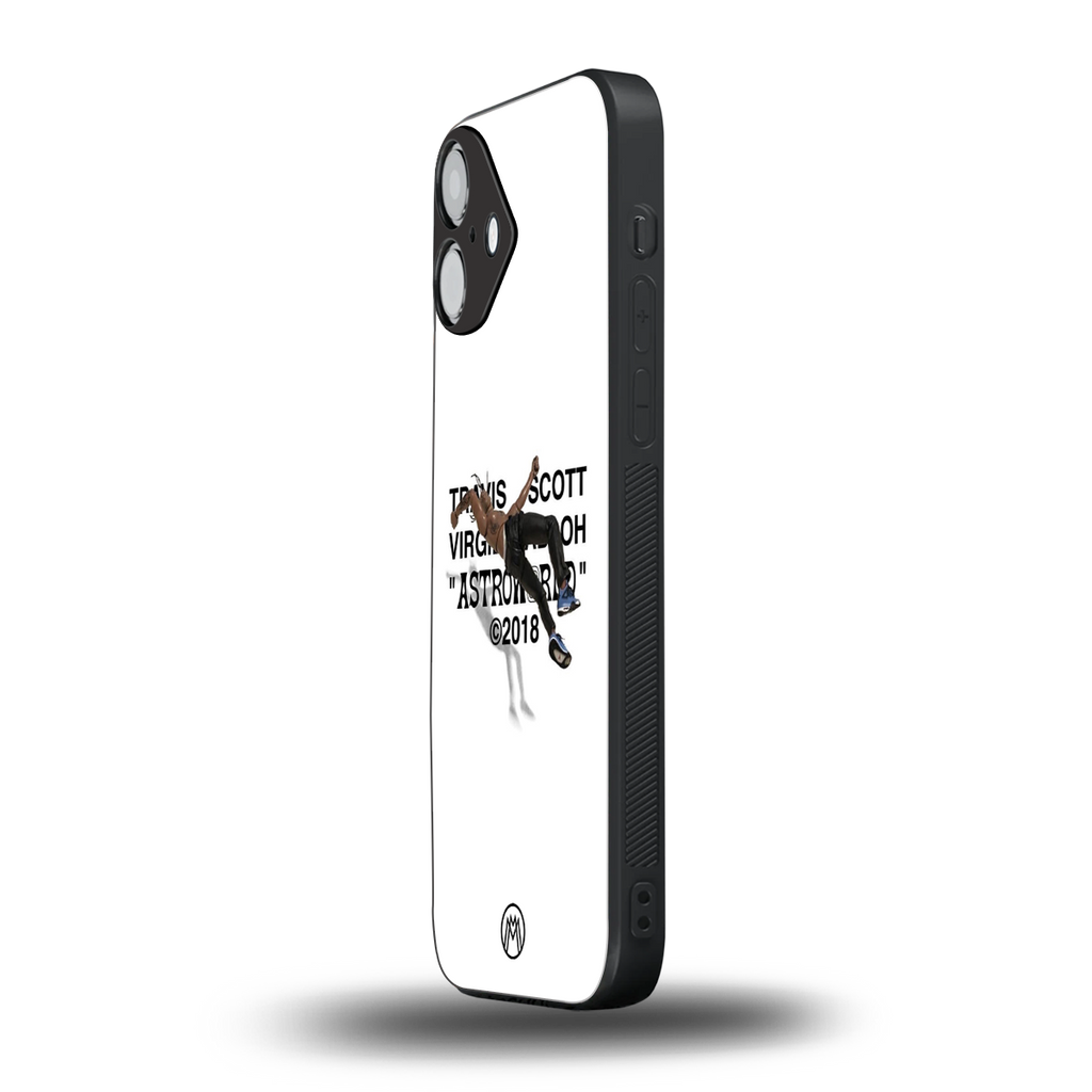 travis scott back phone cover | glass case for iphone 16 plus