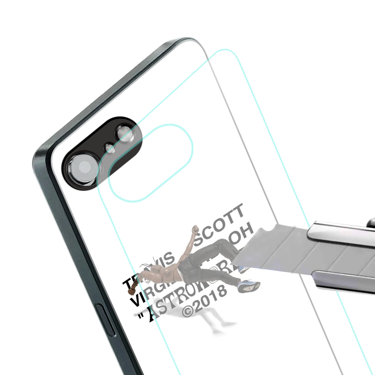 travis scott back phone cover | glass case for iphone 16e