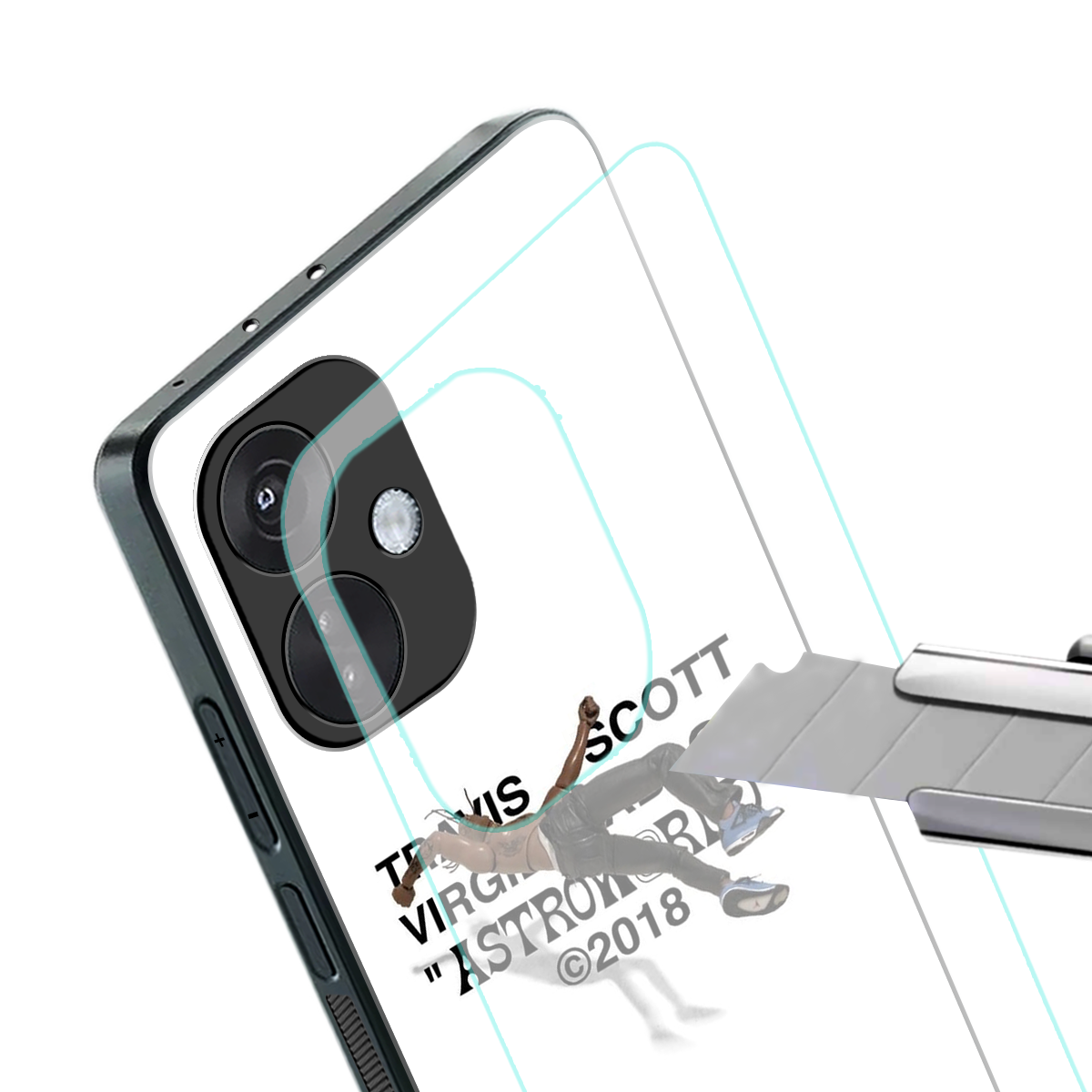 travis scott back phone cover | glass case for oneplus nord ce 3