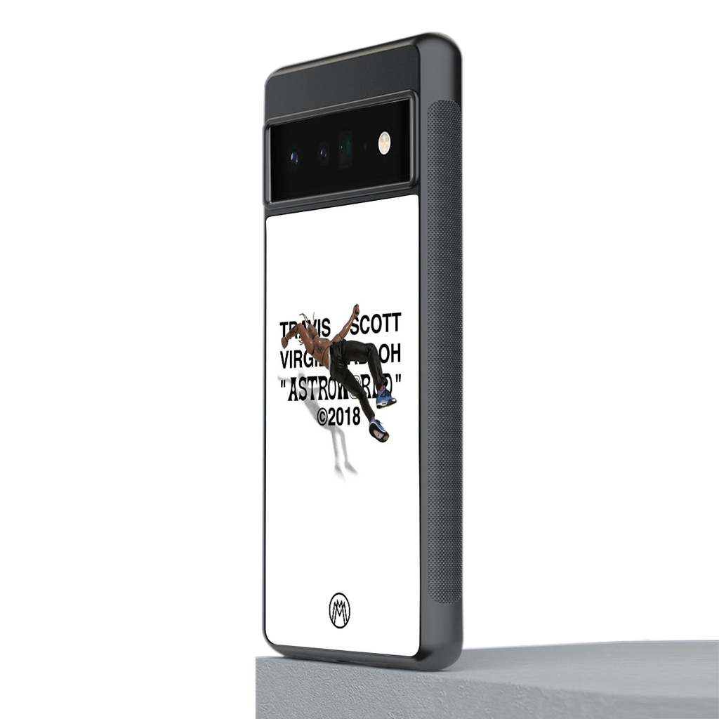 travis scott back phone cover | glass case for google pixel 6 pro