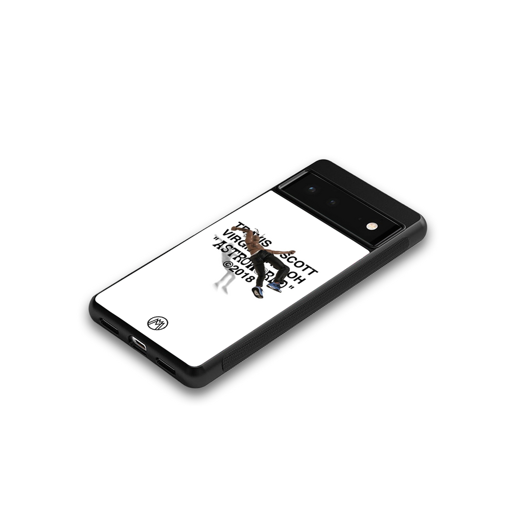 travis scott back phone cover | glass case for google pixel 6