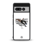 travis scott back phone cover | glass case for google pixel 7 pro