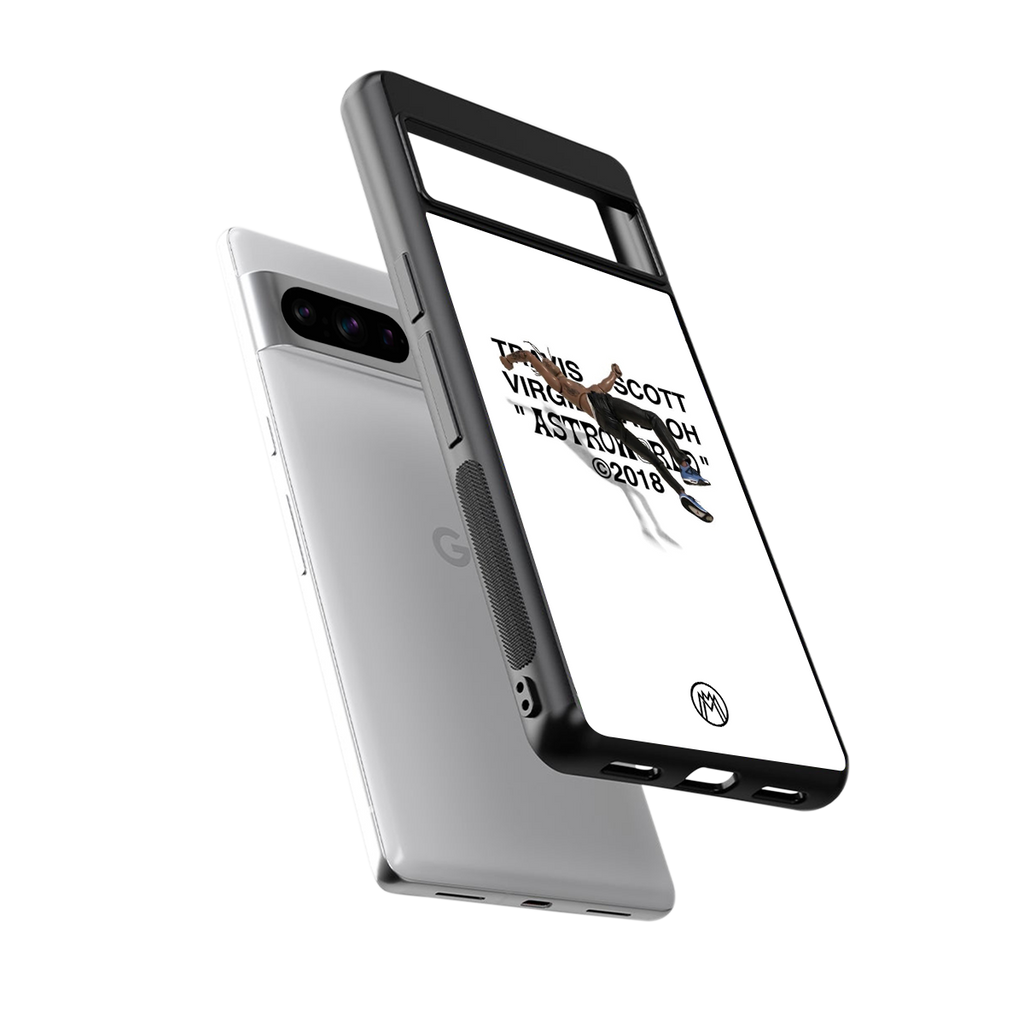 travis scott back phone cover | glass case for google pixel 8 pro