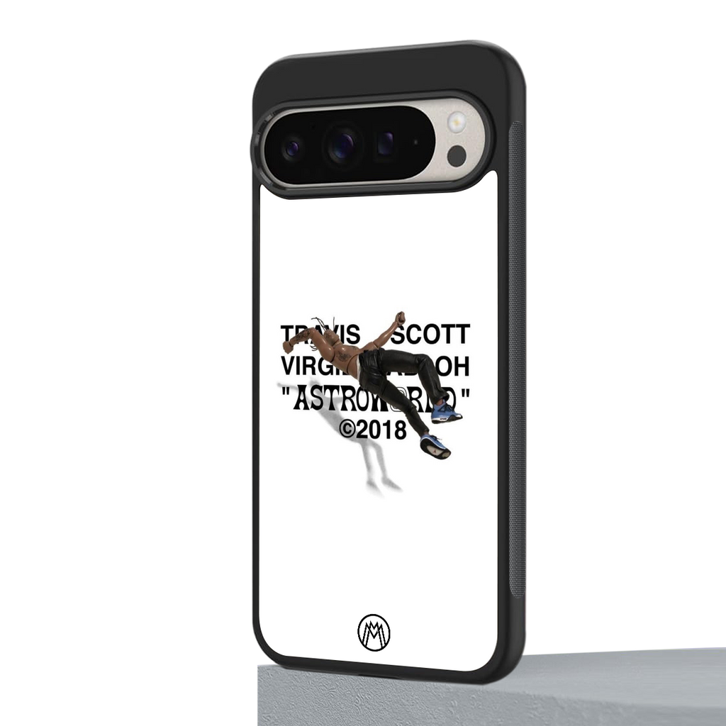 travis scott back phone cover | glass case for google pixel 9 pro xl