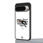 travis scott back phone cover | glass case for google pixel 9 pro xl