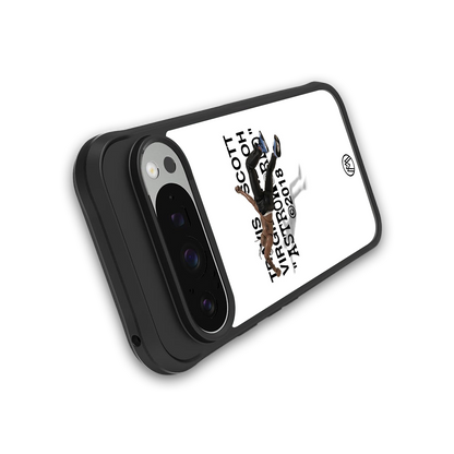 travis scott back phone cover | glass case for google pixel 9 pro