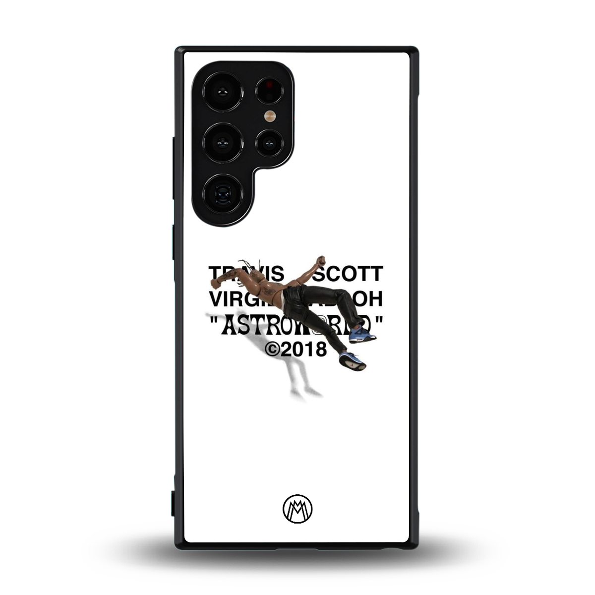 travis scott back phone cover | glass case for samsung galaxy s23 ultra