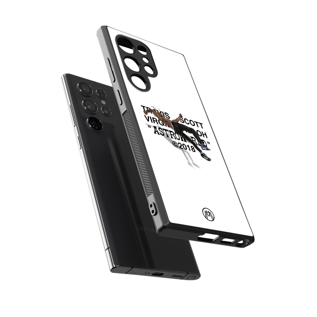 travis scott back phone cover | glass case for samsung galaxy s23 ultra